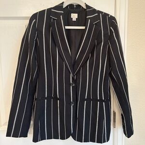 Women’s Black Pinstripes Blazer